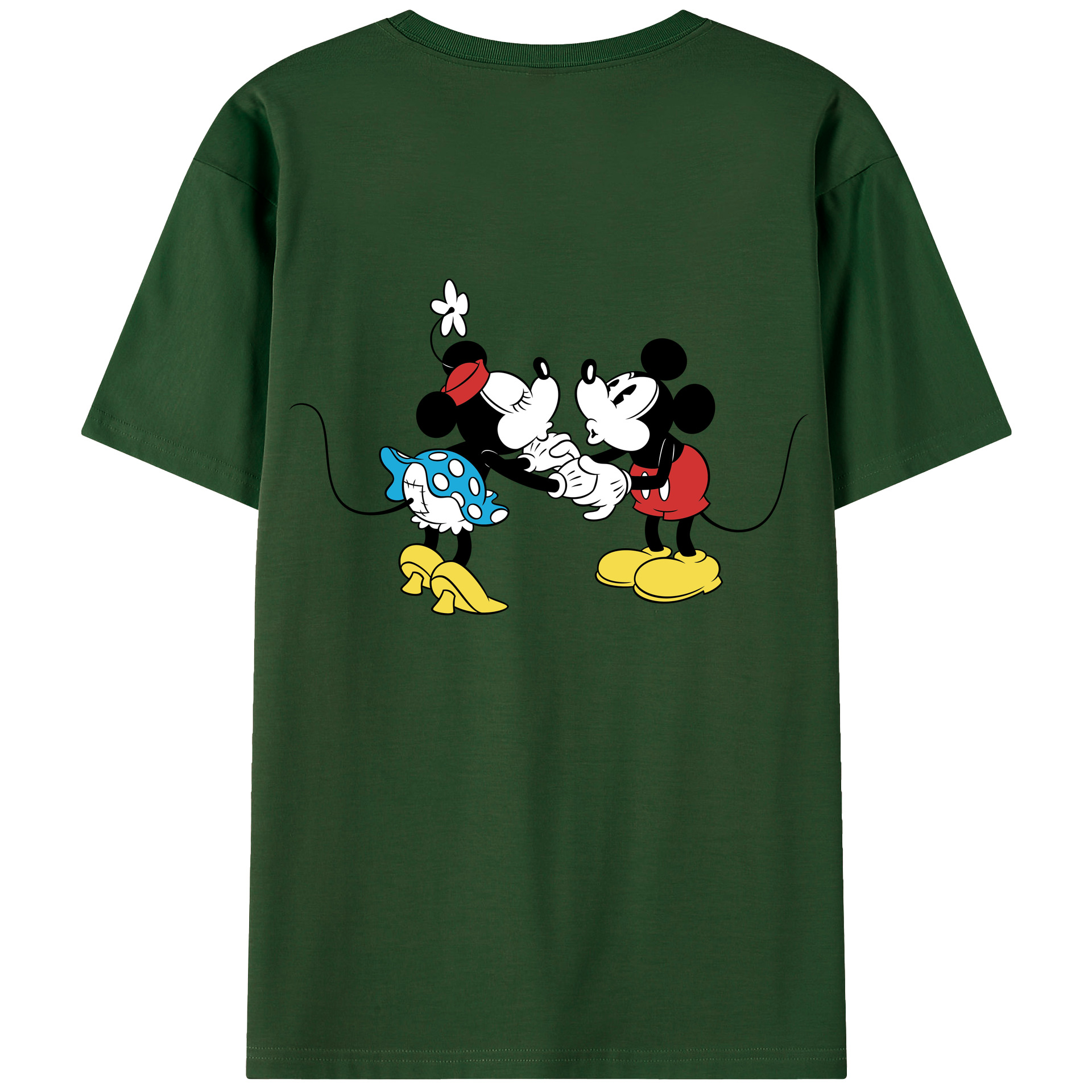 （画像用） ミッキーマウス Mickey Mouse 綿100％半袖Tシャツ（背面プリント）